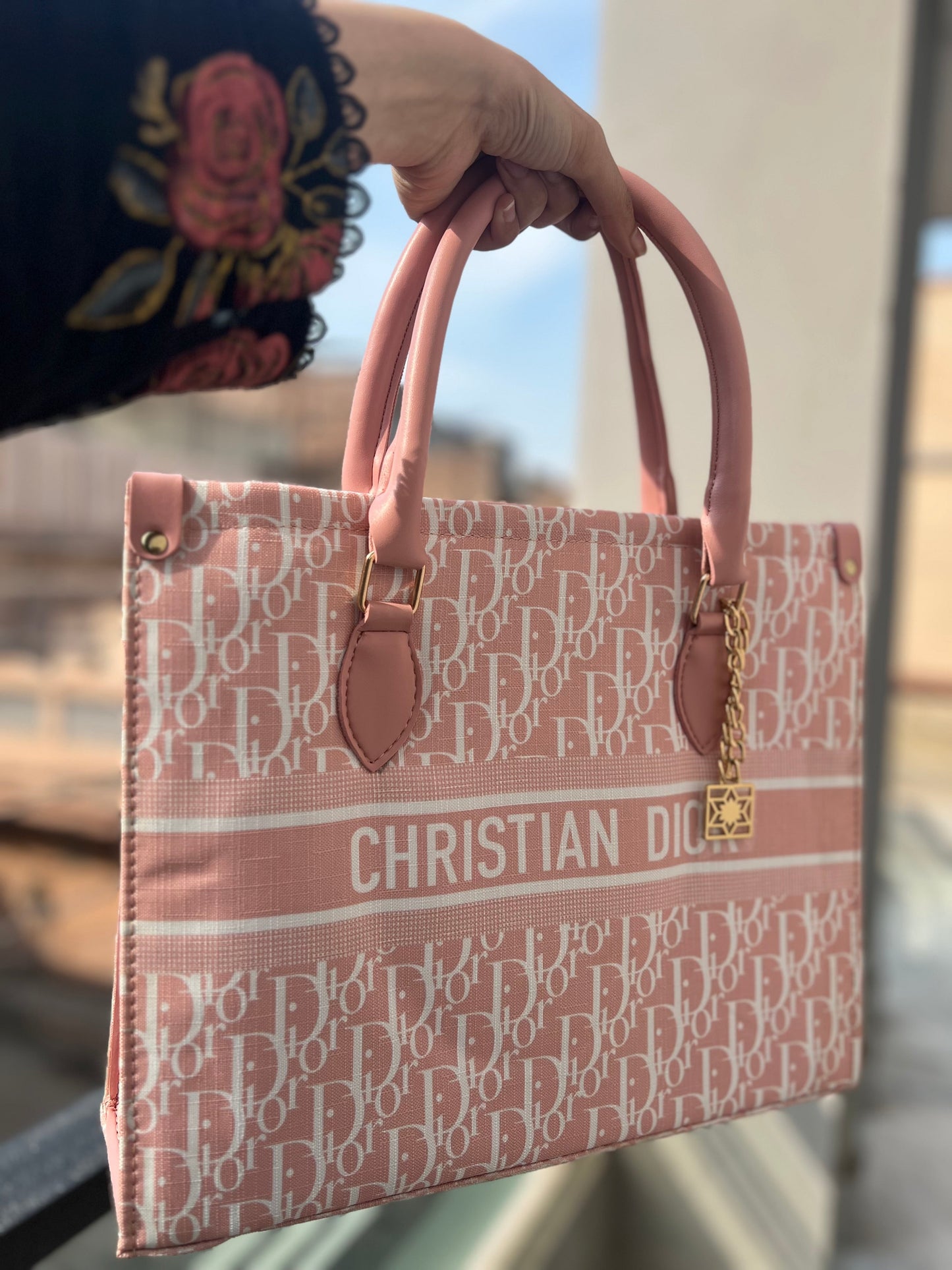Christian dior pink tote