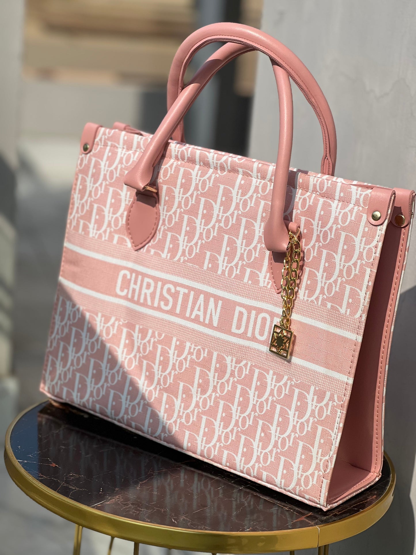Christian dior pink tote