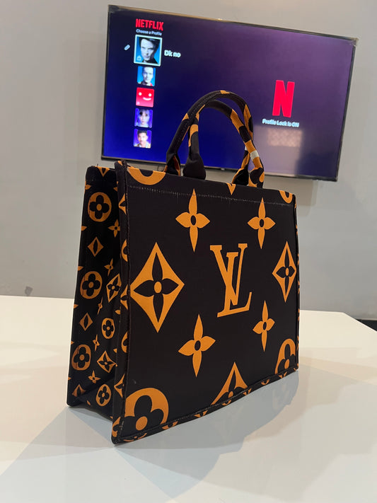 Black and orange tote