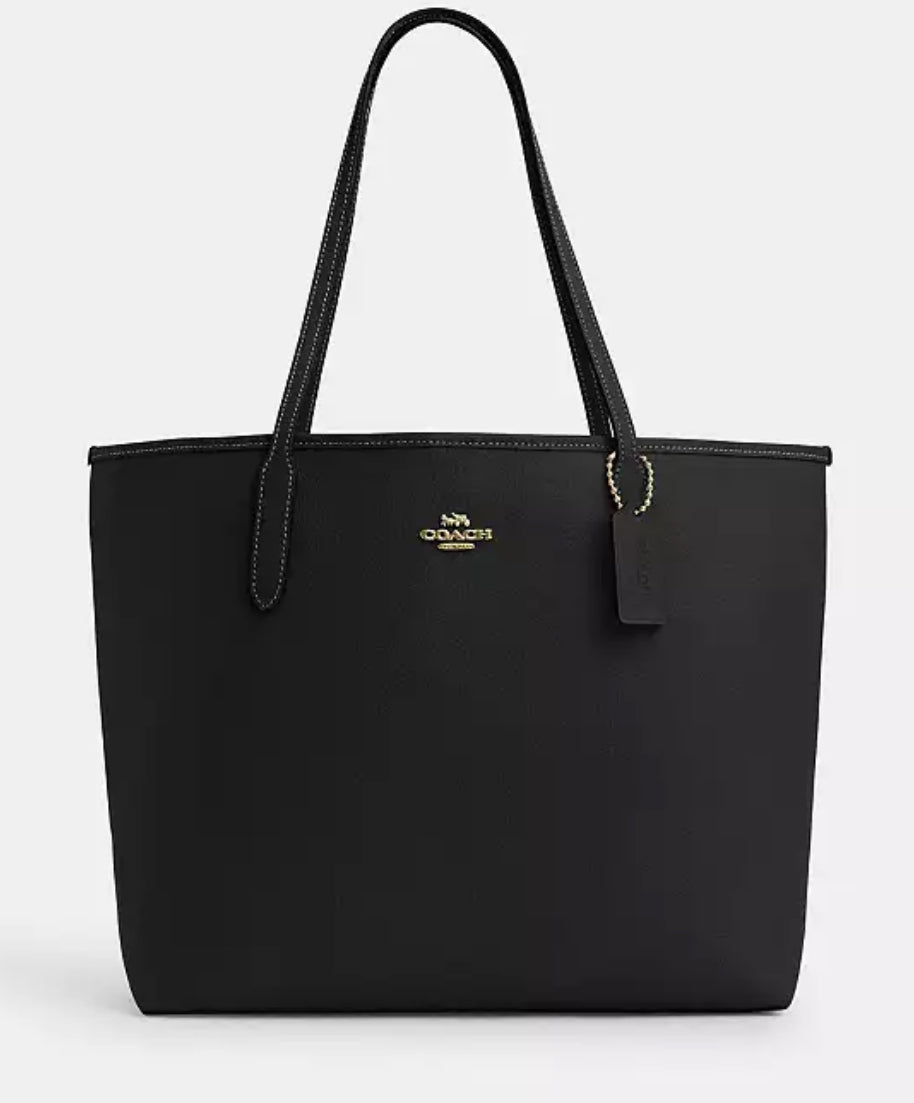 Coach black tote (imported)