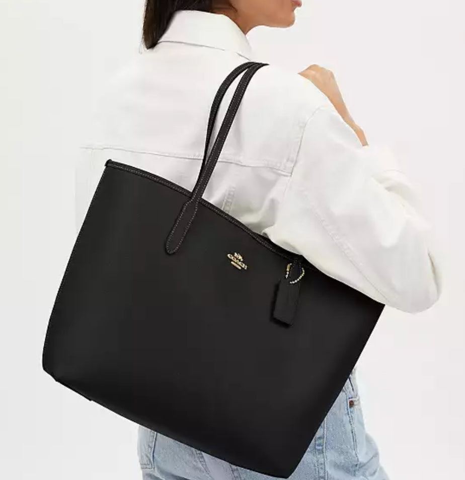 Coach black tote (imported)