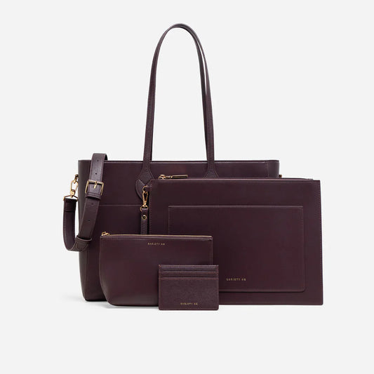 TOTE BAG SET 4 PIECE MAROON